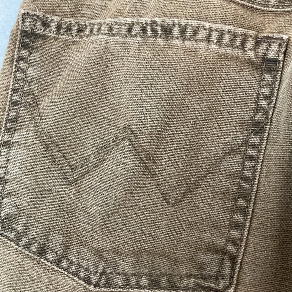 Wrangler Rugged Wear Mens 32x30 Brown Tan Canvas Field Hunting Brush Pants READ